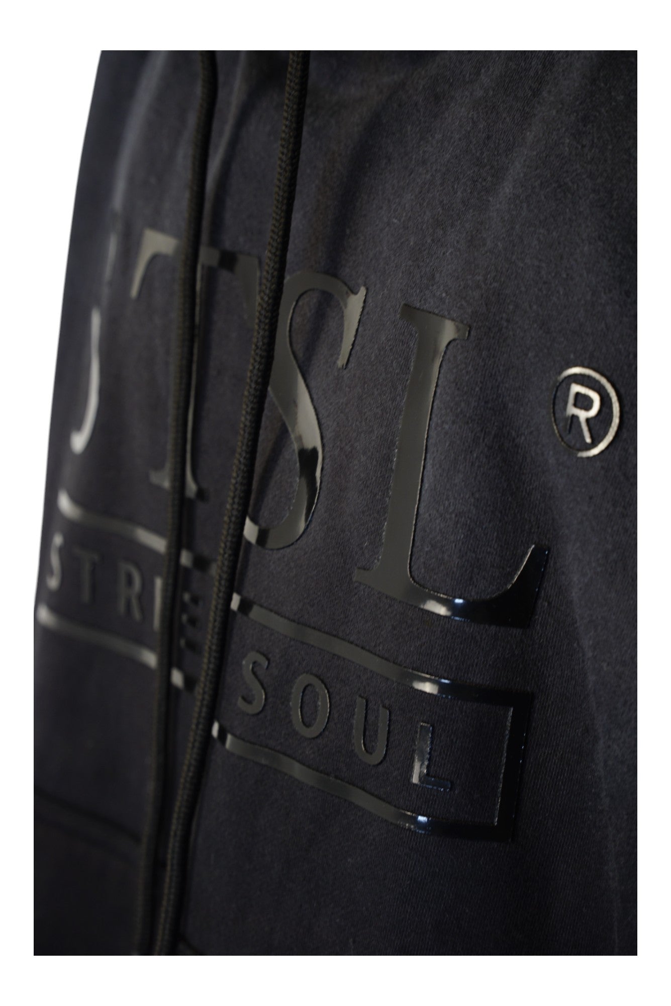 STSL® Hoodie "Soul Blackout" - Washed Black (450 GSM) - STSL