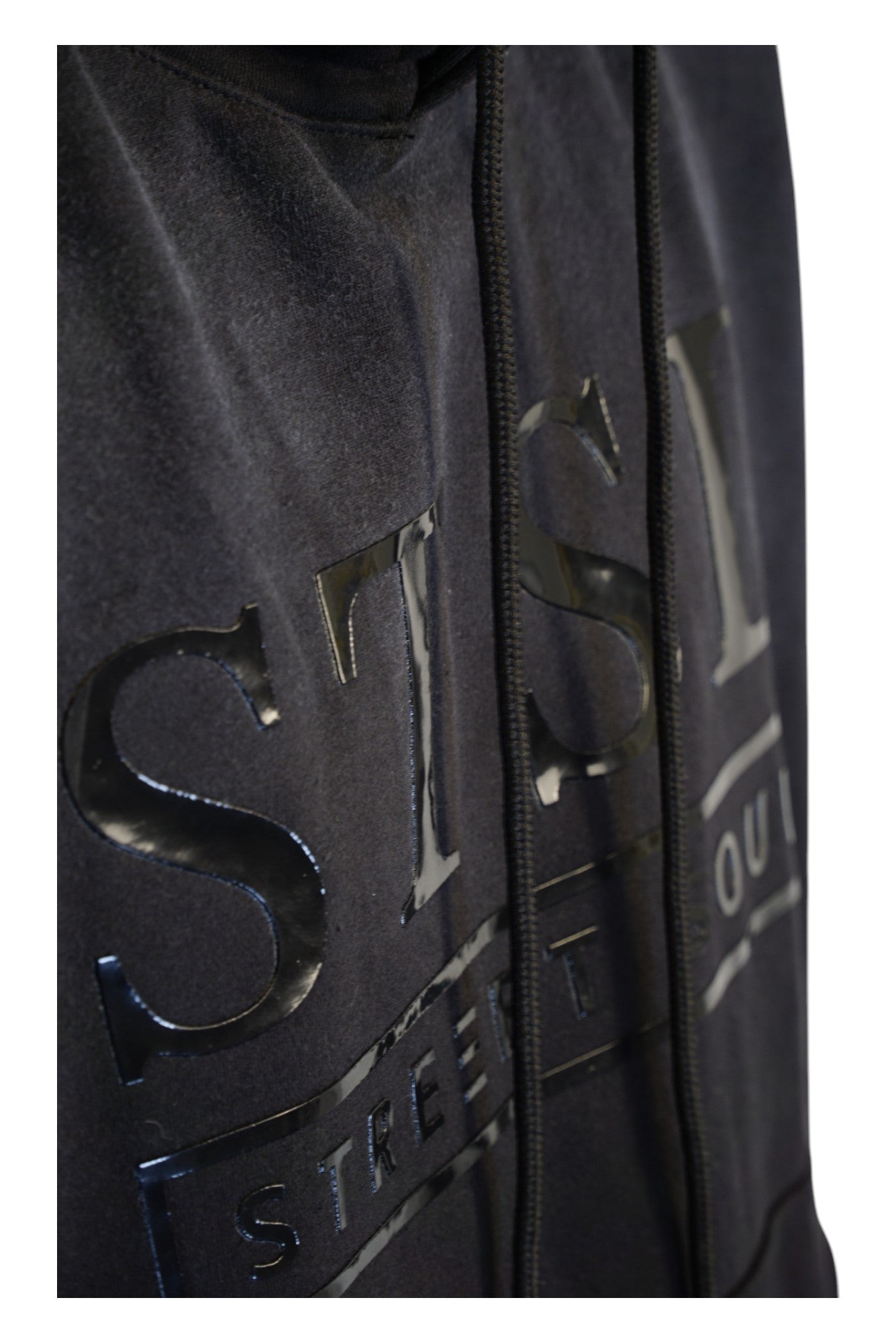 STSL® Hoodie "Soul Blackout" - Washed Black (450 GSM) - STSL