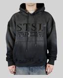 STSL® Hoodie "Soul Blackout" - Fully Washed Black (450 GSM) - STSL