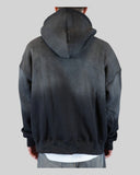 STSL® Hoodie "Soul Blackout" - Fully Washed Black (450 GSM) - STSL