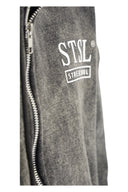 STSL® Zip-Hoodie "Eternal Skull" - Washed Black - STSL