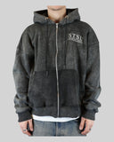 STSL® Zip-Hoodie "Eternal Skull" - Washed Black - STSL
