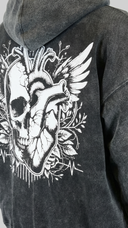 STSL® Zip-Hoodie "Eternal Skull" - Washed Black