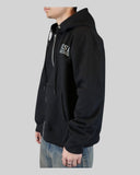 STSL® Black ZIP Hoodie back print Heart (450 GSM) - STSL