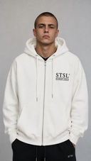STSL® Zip-Hoodie "HeartCross White" (450GSM)