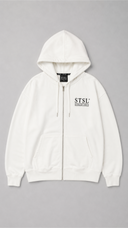 STSL® Zip-Hoodie "HeartCross White" (450GSM)