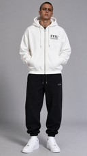 STSL® Zip-Hoodie "HeartCross White" (450GSM)