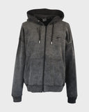 STSL Zip Hoodie – Washed Black - STSL