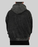 STSL Zip Hoodie – Washed Black - STSL