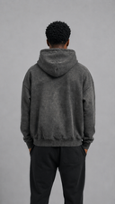 STSL Zip Hoodie – Washed Black