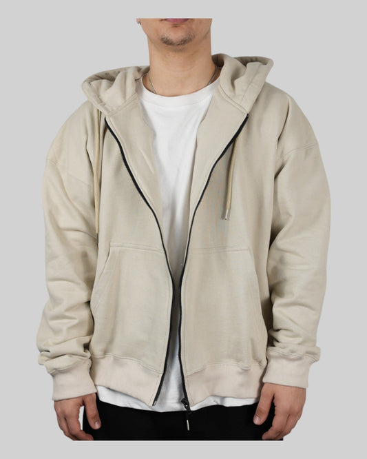 STSL Zip Hoodie – Sand Beige - STSL