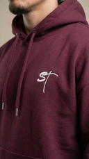 STSL® Cropped Hoodie – Saints Lost #2 (Burgundy) - STSL
