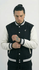 STSL® Varsity Jacket – Black/White - STSL