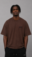 STSL® HeartCross Oversized T-Shirt – Dark Chocolate