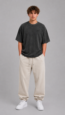 G-Shirt Washed Black - 220 GSM