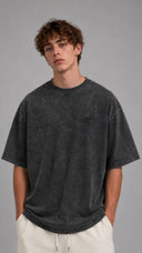 G-Shirt Washed Black - 220 GSM