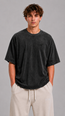 G-Shirt Washed Black - 220 GSM