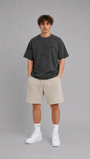 T-Shirt "Ash Basic" – Washed Black 220 GSM