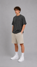 T-Shirt "Ash Basic" – Washed Black 220 GSM
