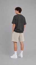 T-Shirt "Ash Basic" – Washed Black 220 GSM