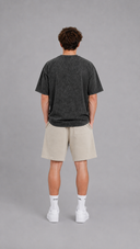 T-Shirt "Ash Basic" – Washed Black 220 GSM