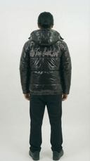 STSL® Sin Turns Gloss Puffer Jacket – Black Edition