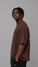 STSL® HeartCross Oversized T-Shirt – Dark Chocolate