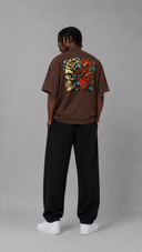 STSL® HeartCross Oversized T-Shirt – Dark Chocolate
