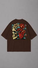 STSL® HeartCross Oversized T-Shirt – Dark Chocolate