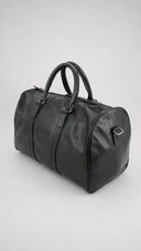 STSL® Leather Duffle Bag – Black