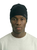 Beanie black STSL logo grey