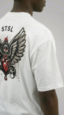 STSL® BlackHeart Collection Oversized T-Shirt – White Vision - STSL