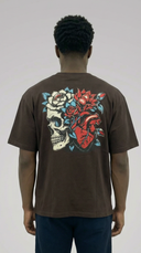 STSL® HeartCross Oversized T-Shirt – Dark Chocolate