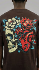 STSL® HeartCross Oversized T-Shirt – Dark Chocolate - STSL