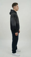 STSL® Hoodie "Soul Blackout" - Fully Washed Black (450 GSM)