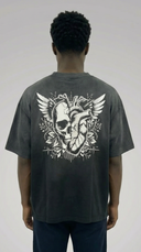 STSL® Soul Oversized T-Shirt – Black Fade Skull