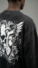 STSL® Soul Oversized T-Shirt – Black Fade Skull