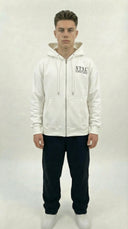 STSL® Zip-Hoodie "HeartCross White" (450GSM) - STSL