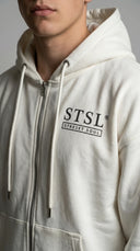 STSL® Zip-Hoodie "HeartCross White" (450GSM) - STSL
