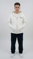 STSL® Zip-Hoodie "HeartCross White" (450GSM) - STSL