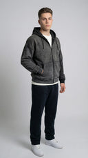 STSL Zip Hoodie – Washed Black - STSL