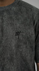 T-Shirt "Ash Basic" – Washed Black 220 GSM - STSL